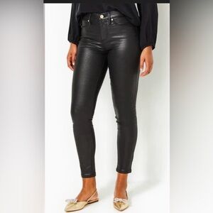 Lilly Pulitzer coated pants size 14 NWT EAGAN high rise stretch